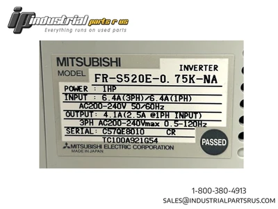 NEW MITSUBISHI FR-S520E-0.75K-NA