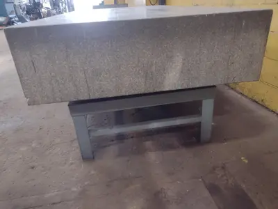 8' X 4' X 14" ROCK OF AGES PRECISION LAYOUT INSPECTION GRANITE TABLE: STOCK #23802