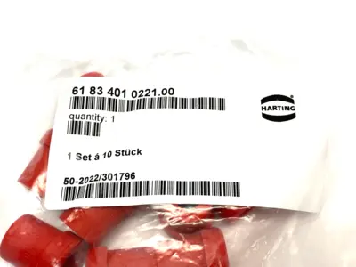 6183401022200 | Harting 6183401022100 Cable Seal Insert 9-13mm For Y-Distributor RED PKG OF 10 - New Other