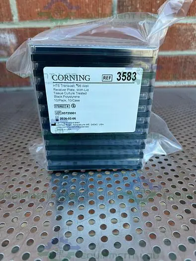 NEW CORNING 3583 HTS TRANSWELL-96 RECEIVER PLATE, BLACK, TC-TREATED, STERILE