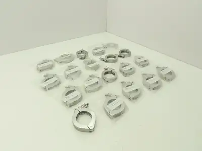 Nor-Cal NW-40-CP Aluminum Wing Nut Clamp Mixed for DN 40 ISO-KF Flange Lot of 20