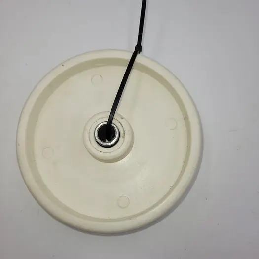 New | in-Stock WHITE PLASTIC WHEEL 6" WHITE PLASTIC WHEEL / 1-1/2" WIDE WHEEL / 1/2" OPENING WITH STEEL BUSHING *NEW* Bearings | ND Industrial Surplus #1220513