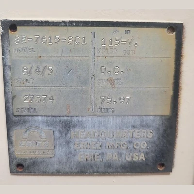 USED ERIEZ MAGNETICS SE-7615-SC1