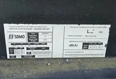 USED 2002 SDMO GS500UC