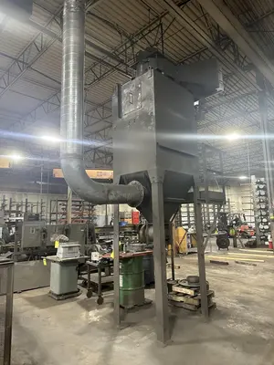 6" X (2) 15 HP WHEEL WHEELABRATOR "SKEW ROLL PIPE & BAR" SHOT BLAST BLASTER SYSTEM: STOCK #20002