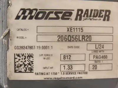 Used MORSE RAIDER _UNKNOWN_ Speed Reducers Indiana US | Arrow Industrial #1250047