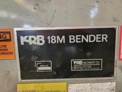 2.125" DIAMETER KRB MODEL #18M ELECTRO MECHANICAL ROTARY REBAR BENDER : YOBRO #25147