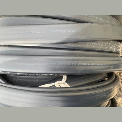 2/0 AWG Heavy Duty THW Flat Submersible Pump Cable 3-Conductor with Ground