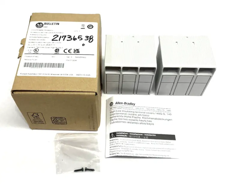 New | in-Stock Allen-Bradley Ser. A Terminal Cover for MCB G-Frame 3-Pole 2-PACK Terminal Blocks Michigan US | Maverick Industrial Sales #1465248