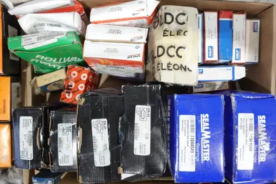 PALLET OF ASSORTED BEARINGS AND BEARING ACCESSORIES, LINERS, ADAPTERS, ROLLER, INSERT, HOUSED UNITS