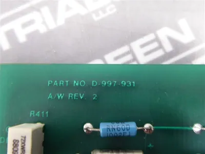 Alstom D-997-931 Control Board A/W Rev. 2 Used