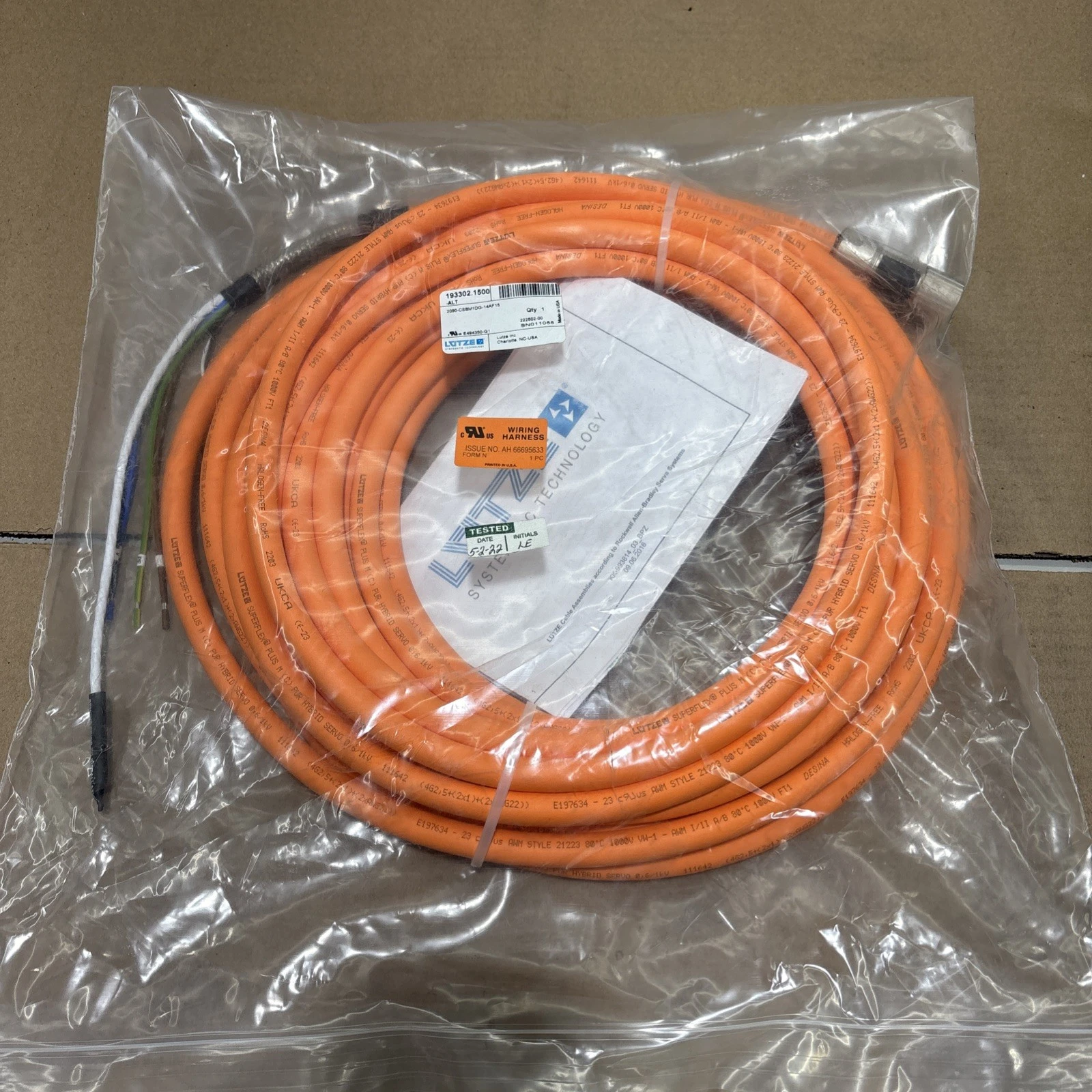 New | in-Stock LÜTZE 193302.1500 Cable & Wire Indiana US | J&J Industrial Supply #1377332