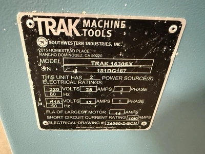 2018 SOUTHWESTERN TRAK TRL 1630SX LATHES, CNC, FLAT BED | Wheeler Machinery Sales (6)