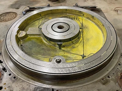 48″ X 48″ GIDDINGS & LEWIS HYDROSTATIC LIFT ROTARY INDEX TABLE
