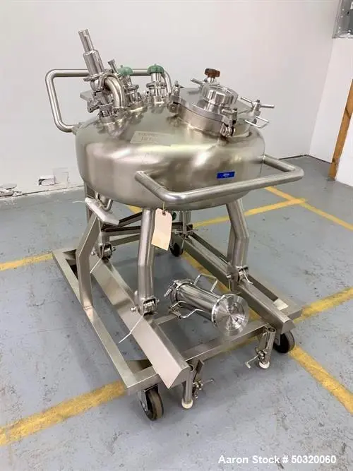 Used Vertical,100 Liter Inox’ouest Pressure Mix Tank, 316 Stainless Steel