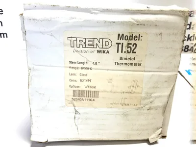 Trend TI.52 Bi-Metallic Dial Thermometer 1/2″NPT Glass Lens Range 0/300 C