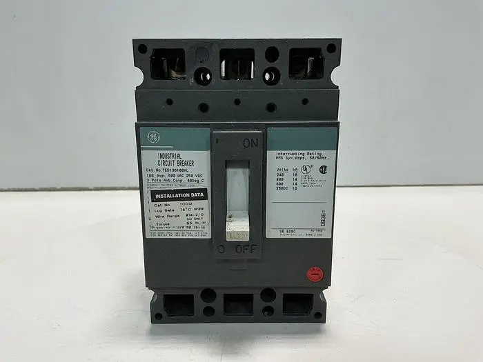 Used GENERAL ELECTRIC TED136100XL Circuit Breakers Michigan US | Ideal Machinery #695299