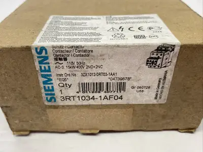 New | in-Stock Siemens SIRIUS Power Contactor AC-3 15 KW/400V AC Relays & Switches Michigan US | Maverick Industrial Sales #1397586