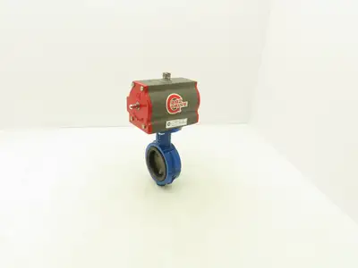 ABZ 3" Wafer Butterfly Valve w/Pneumatic Actuator 80DA SR Spring Return
