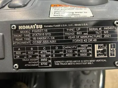 Used KOMATSU FG25ST-16 Misc Forklifts Illinois US | Somerset Equipment Sales #1542998