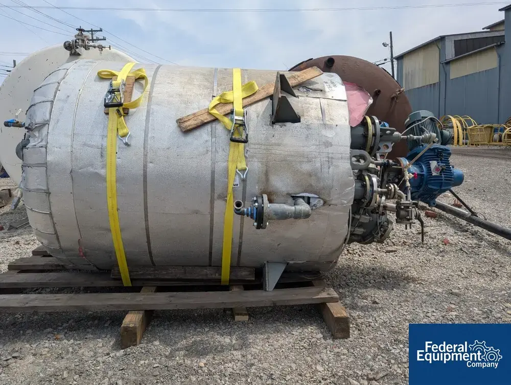 USED De Dietrich 500 Gal DeDietrich Glass Lined Reactor, 100/100#