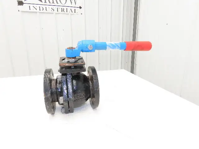 American Valve Flanged Full Port Ball Valve 3" Cast W/Lever 125S 200WOG Ser 4000