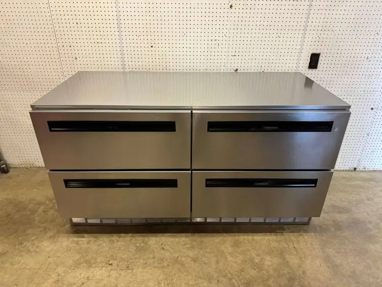 Used Delfield Used Delfield UCD4064N 4 - drawer Undercounter/Worktop Refrigerator 115V - 2 Worktop Refrigerators Illinois US | Falcon Restaurant Supply #1373795