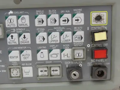 Okuma E0105-566-055-3 HMI Keypad Operator Control Panel With E-Stop & MPG Wheel