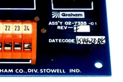 GRAHAM 02-7335-01 ASSEMBLY BOARD 02733501 REPAIRED