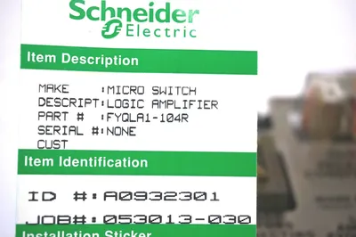 MICRO SWITCH FYQLA1-104R AMPLIFIER BOARD FYQLA1104R