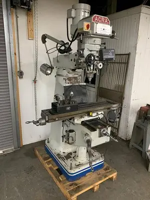 Acra AM2V 3HP Variable Speed Vertical Milling Machine – Power Feed, DRO, Tooling, New 1996!