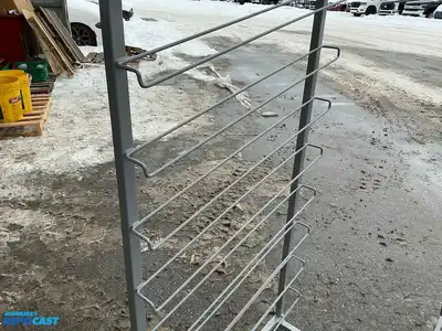 Restaurant Tray Rack on Wheels, Grey