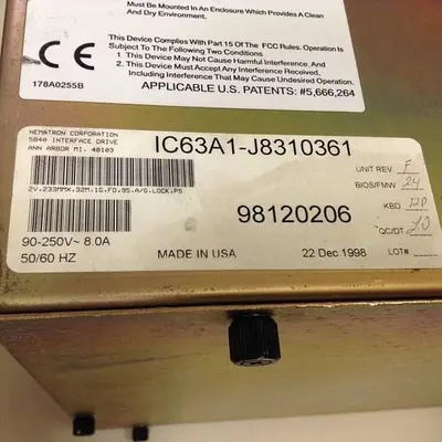 USED NEMATRON CORP IC63A1-J8310361