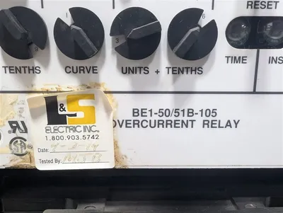 Basler Electric BE1-50/51B-105 Self-Powered Time Overcurrent Relay Used