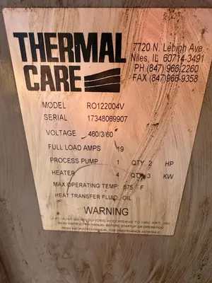 USED THERMAL CARE R0122004V