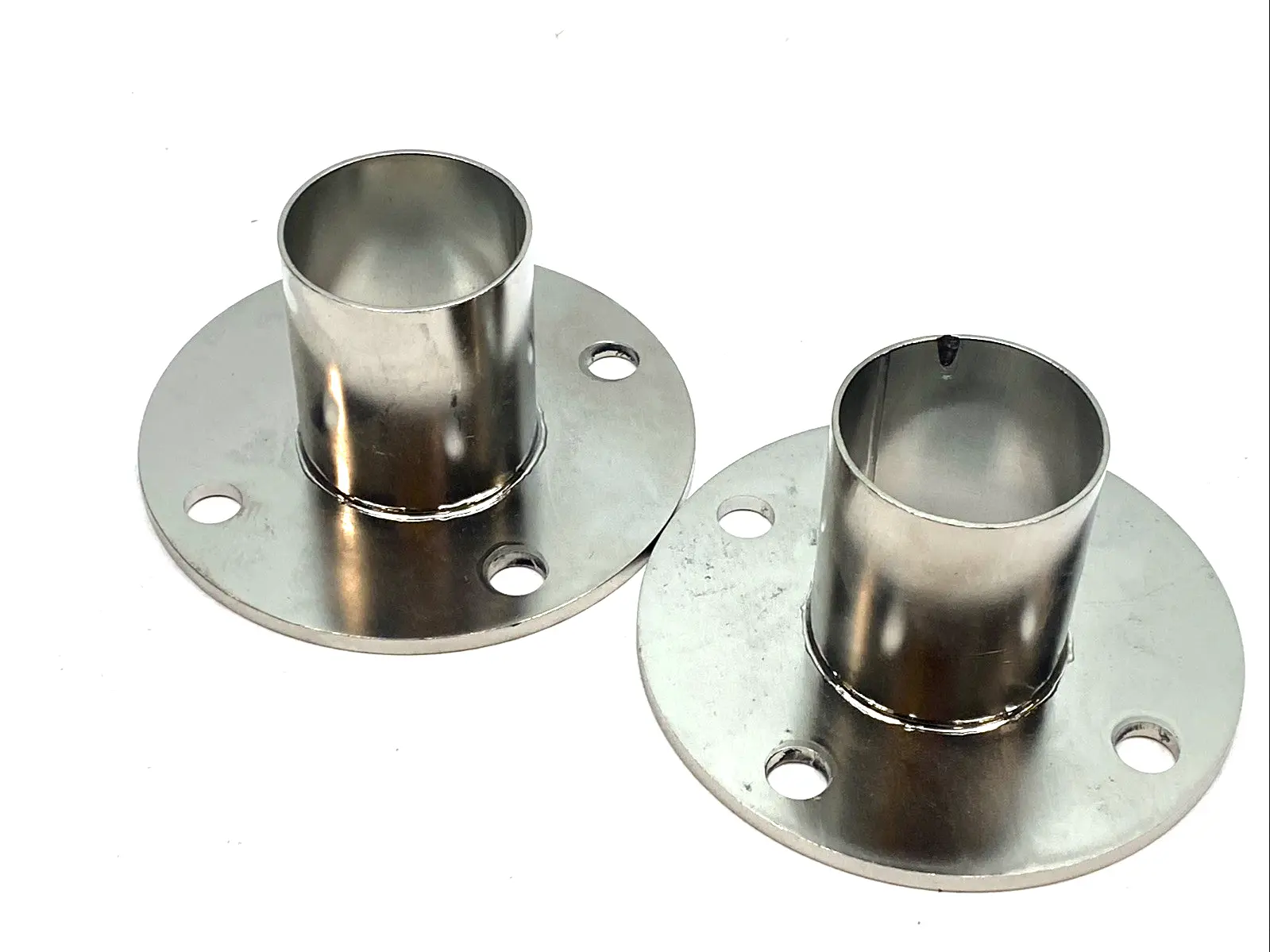 Stainless Steel | Neck Flange Base 4.5" OD x 2.385" Height LOT OF 2 - Used