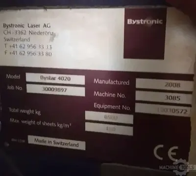 USED 2008 BYSTRONIC BYSTAR 4020
