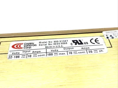USED COPLEY CONTROLS COPLEY CONTROLS 800-913AY