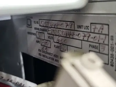 USED SQUARE D MODEL 6