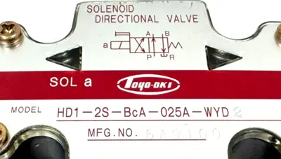 NEW TOYOOKI KOGYO CO. HD1-2S-BCA-025A-WYD2 DIRECTIONAL SOLENOID VALVE