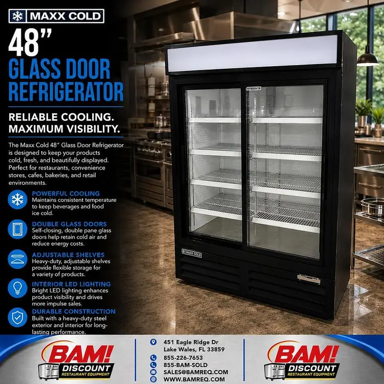 Used MAXX COLD MXM2-48RSBHC Display Refrigerators Florida US | BAM Discount Restaurant Equipment #1390481