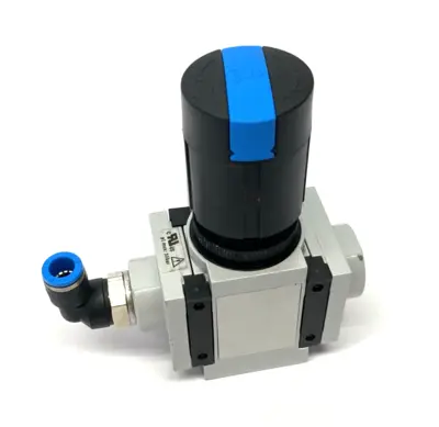 Used Festo Modular Pressure Regulator 527690 w/ 3/8" Adapters Air Pressure Regulators Michigan US | Maverick Industrial Sales #1395024