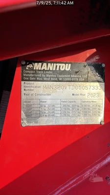 Used 2023 MANITOU 3200VT Compact Track Loaders Florida US | National Equipment Dealers #1422652