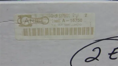 Qty. 2 Ariel A-16750 Compressor Suction Seats SUC VLV SEAT, 134CHD New NIB