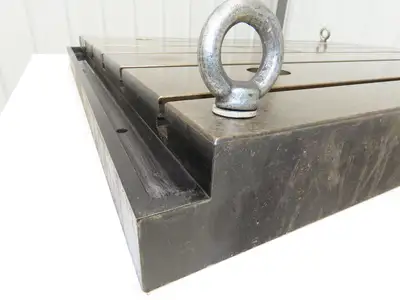 Milling Machine Work Table Top T Slotted Top 39x30" Base 3" Thick Weld Jig