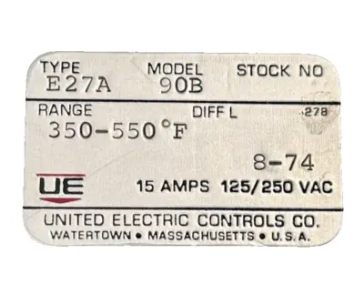NEW UNITED ELECTRIC E27A 90B
