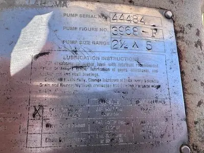 GASO 3968-F / 100 HP Triplex Pump Size 2.5” x 5” with Steel Fluid End SN 44484