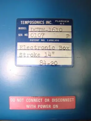 USED TEMPOSONICS INC DCTM-1610