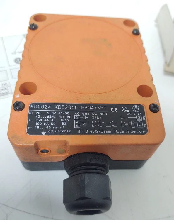Used EFECTOR IFM KDE2060-FBOA/NPT Proximity Sensors Kentucky US | Edwards Industrial Repair #974899