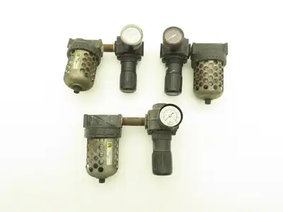 Master Pneumatic Norgren R74G-4AK-RMN FD100-4 Regulator Filter Assembly Lot of 3